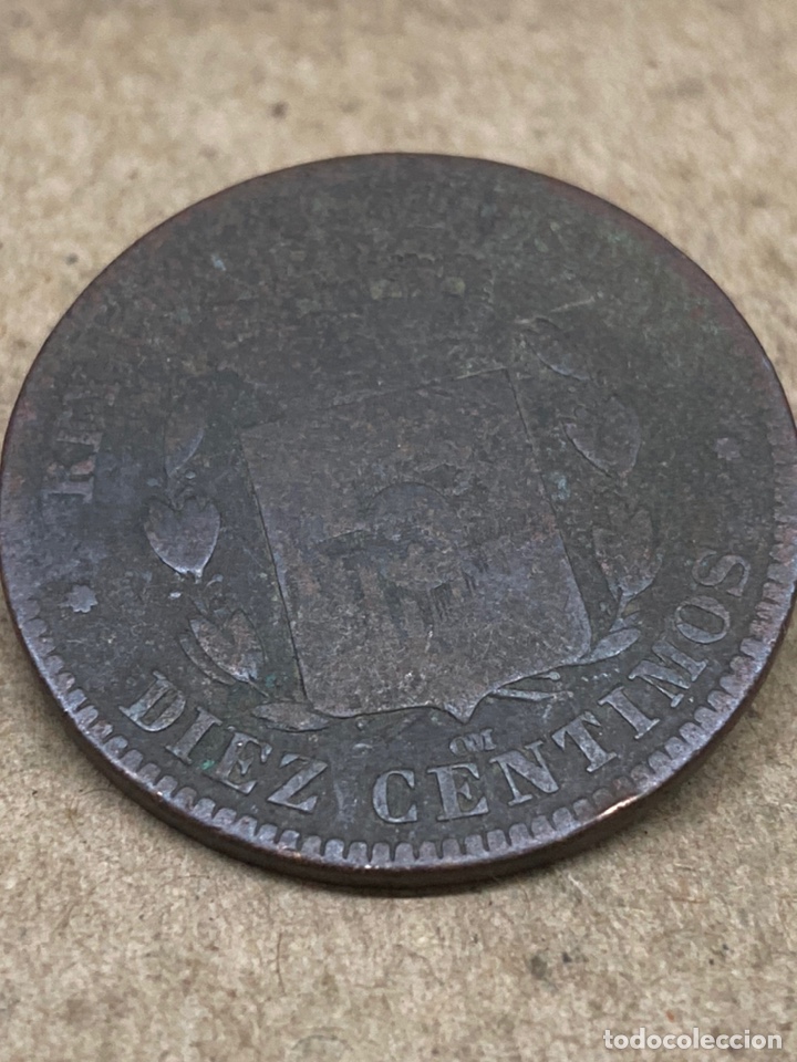 Monedas de Espa&ntilde;a: Moneda diez c&eacute;ntimos 1877 - Foto 1