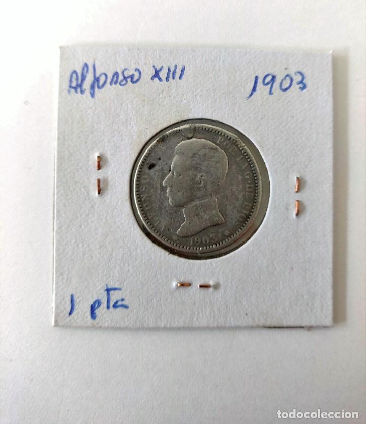 Monedas de Espa&ntilde;a: Moneda de Alfonso XIII de plata a&ntilde;o 1903 - Foto 1