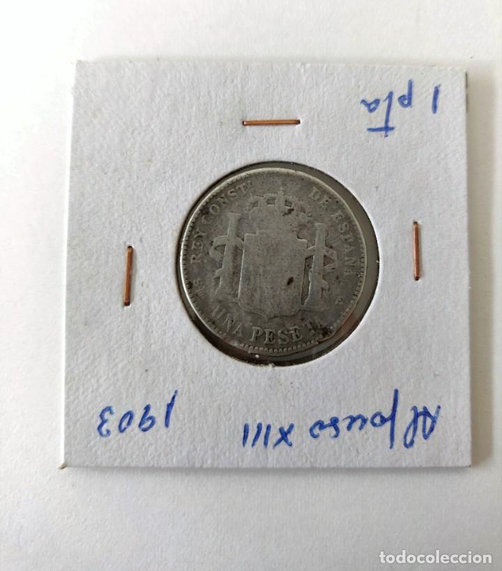 Monedas de Espa&ntilde;a: Moneda de Alfonso XIII de plata a&ntilde;o 1903 - Foto 2