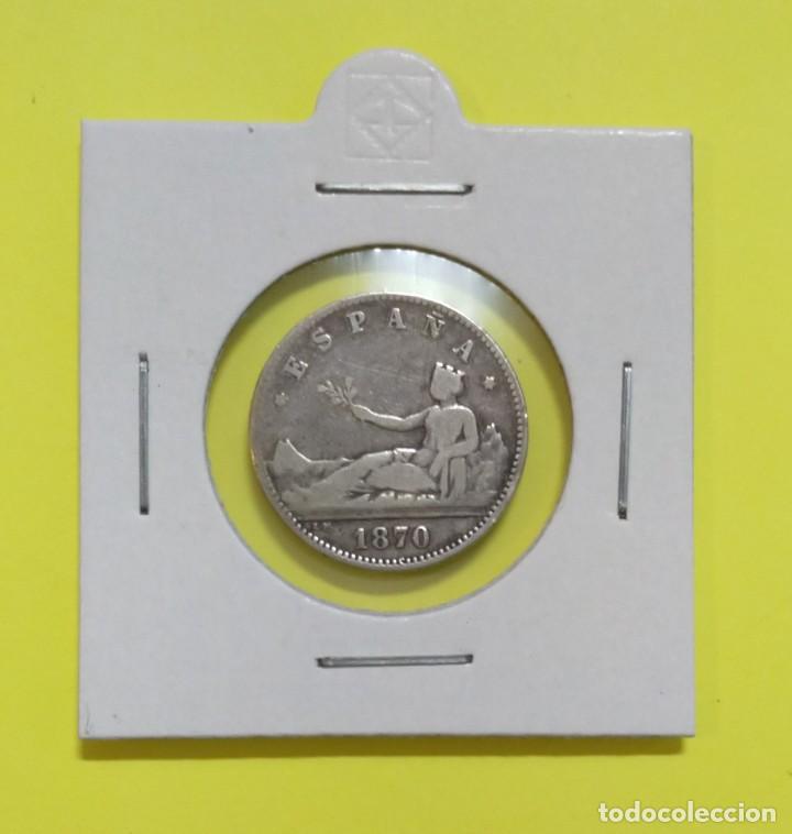 Monedas de España: MONEDA DE 1 PESETA 1870 DE-M GOBIERNO PROVISIONAL PLATA 835 MILESIMAS