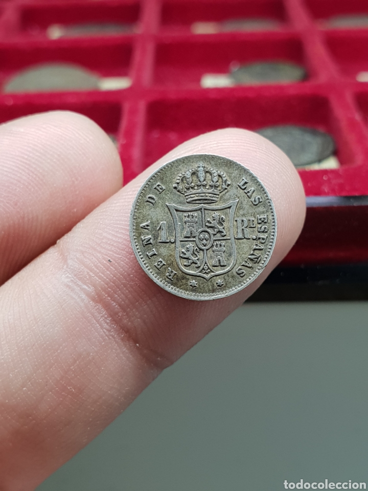 Monedas de Espa&ntilde;a: 1 REAL ISABEL II 1859 CECA MADRID - Foto 2