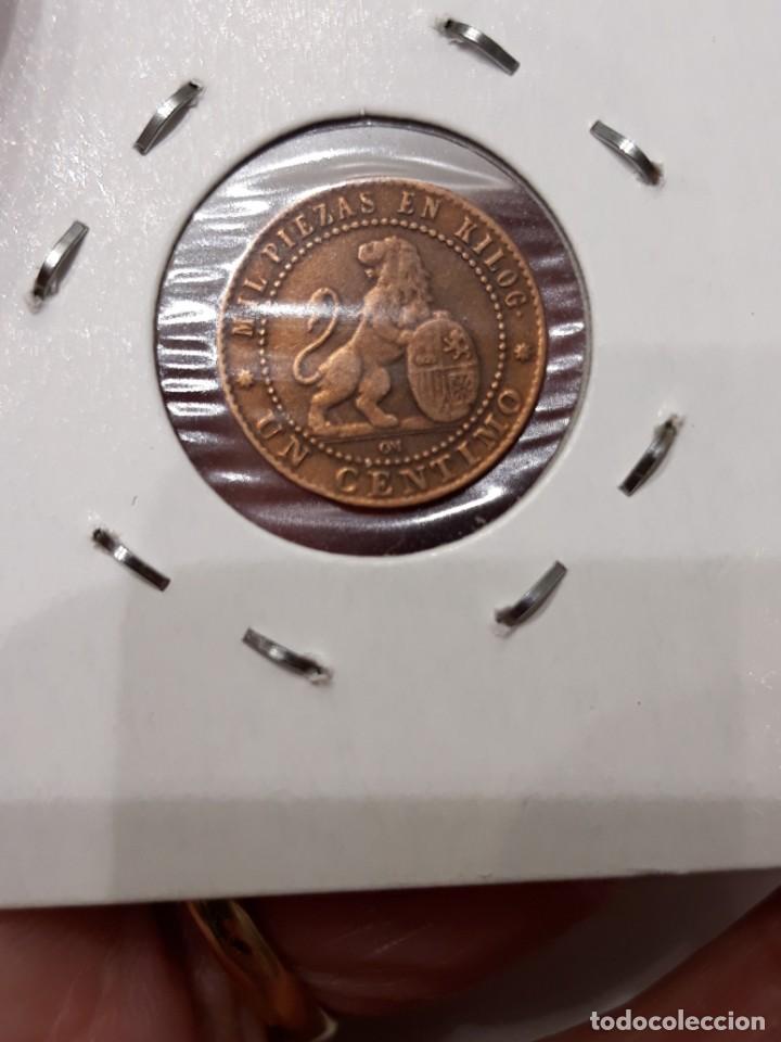 Monedas de Espa&ntilde;a: moneda de 1 c&eacute;ntimo de 1870 de la primera rep&uacute;blica - Foto 2