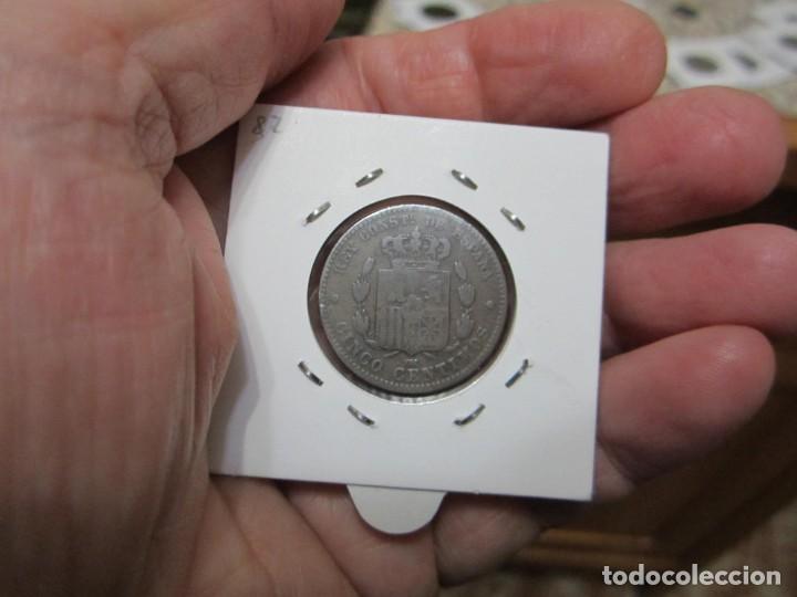 Monedas de Espa&ntilde;a: moneda de 5 c&eacute;ntimos de 1877 Alfonso XII - Foto 2