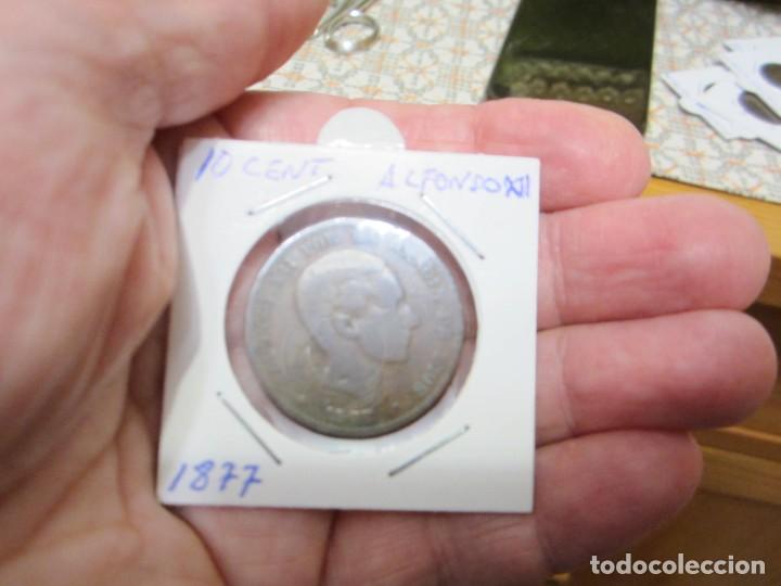 Monedas de Espa&ntilde;a: moneda de 10 c&eacute;ntimos de 1877 Alfonso XII - Foto 1