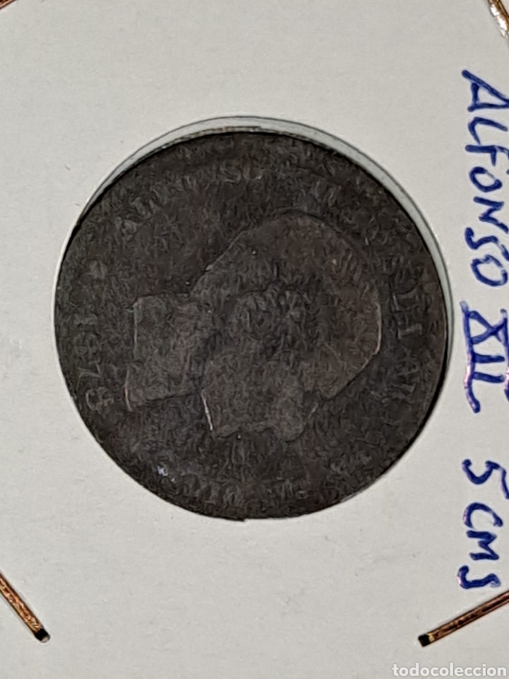 Monedas de Espa&ntilde;a: 5 cms ALFONSO XII, 1878, COBRE - Foto 1