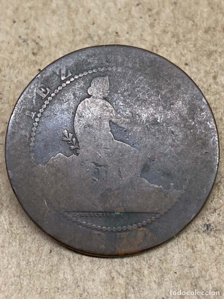 Monedas de Espa&ntilde;a: Moneda diez c&eacute;ntimos 1870 - Foto 1