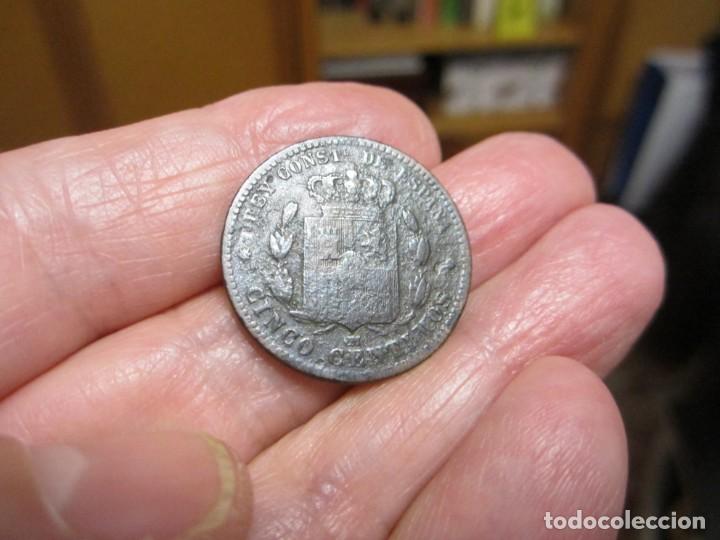 Monedas de Espa&ntilde;a: MONEDA DE 5 C&Eacute;NTIMOS DE ALFONSO XII DE 1877 - Foto 2