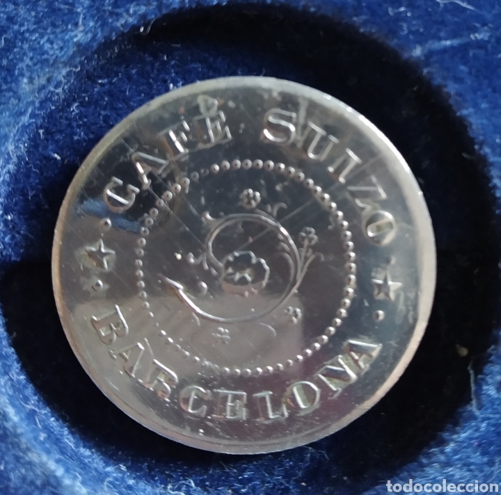 Monedas de Espa&ntilde;a: MONEDA DE 1 PESETA DE CAFE SUIZO BARCELONA - Foto 1