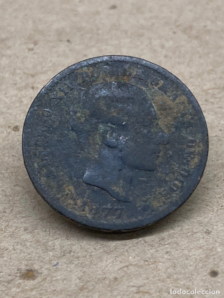 Monedas de Espa&ntilde;a: Moneda de cinco c&eacute;ntimos 1877 - Foto 1