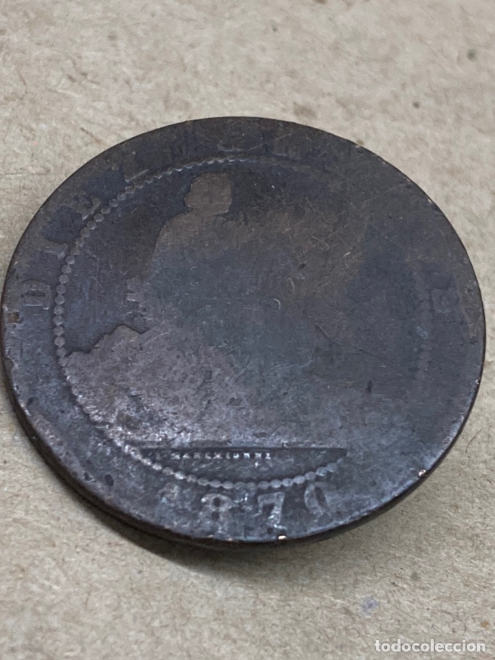 Monedas de Espa&ntilde;a: Moneda diez c&eacute;ntimos 1870 - Foto 2