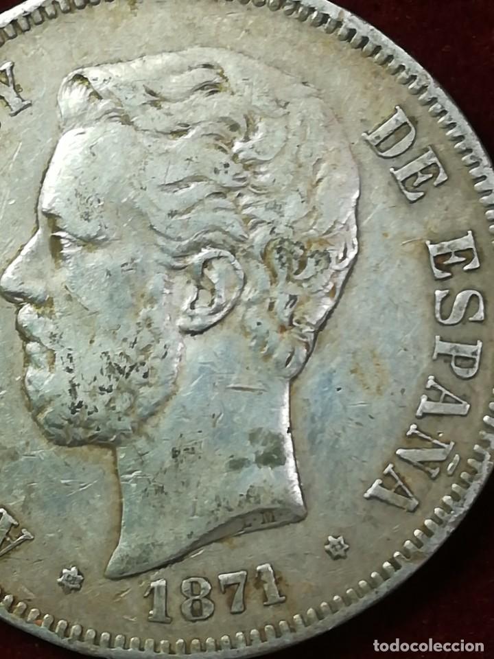 Monedas de Espa&ntilde;a: Moneda de 5 pesetas de plata de Amadeo I - Foto 3
