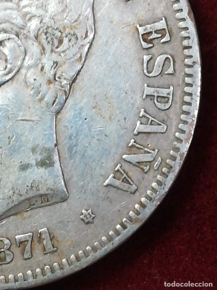 Monedas de Espa&ntilde;a: Moneda de 5 pesetas de plata de Amadeo I - Foto 4