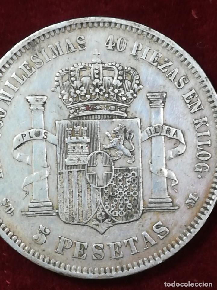 Monedas de Espa&ntilde;a: Moneda de 5 pesetas de plata de Amadeo I - Foto 5