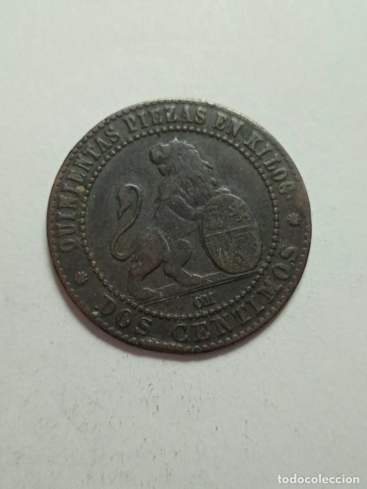 Monedas de Espa&ntilde;a: MONEDA DE COBRE 2 CENTIMOS OM A&Ntilde;O 1870. - Foto 1