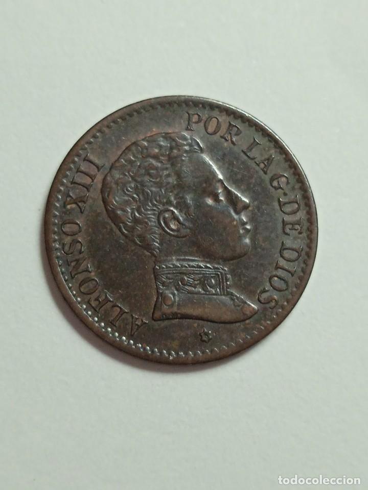 Monedas de Espa&ntilde;a: MONEDA DE COBRE ALFONSO XIII, 1 CENT, 1906. - Foto 1