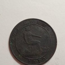 Monedas de España: MONEDA DE COBRE DAMA Y LEON 2 CENTIMOS OM 1870.. Lote 230751590