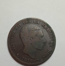 Monedas de España: MONEDA DE COBRE ALFONSO XII. 5 CENTIMOS OM. 1879.. Lote 230760780