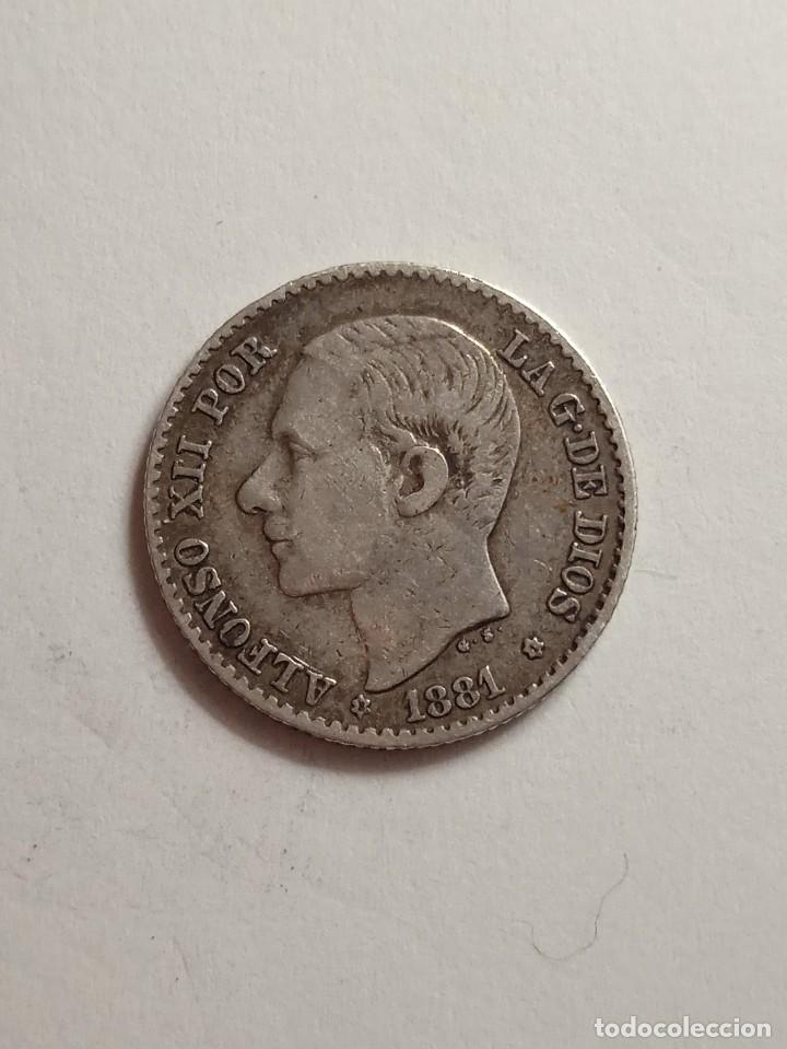 Monedas de Espa&ntilde;a: MONEDA PLATA ALFONSO XII 50 CENTIMOS 1881 - Foto 1
