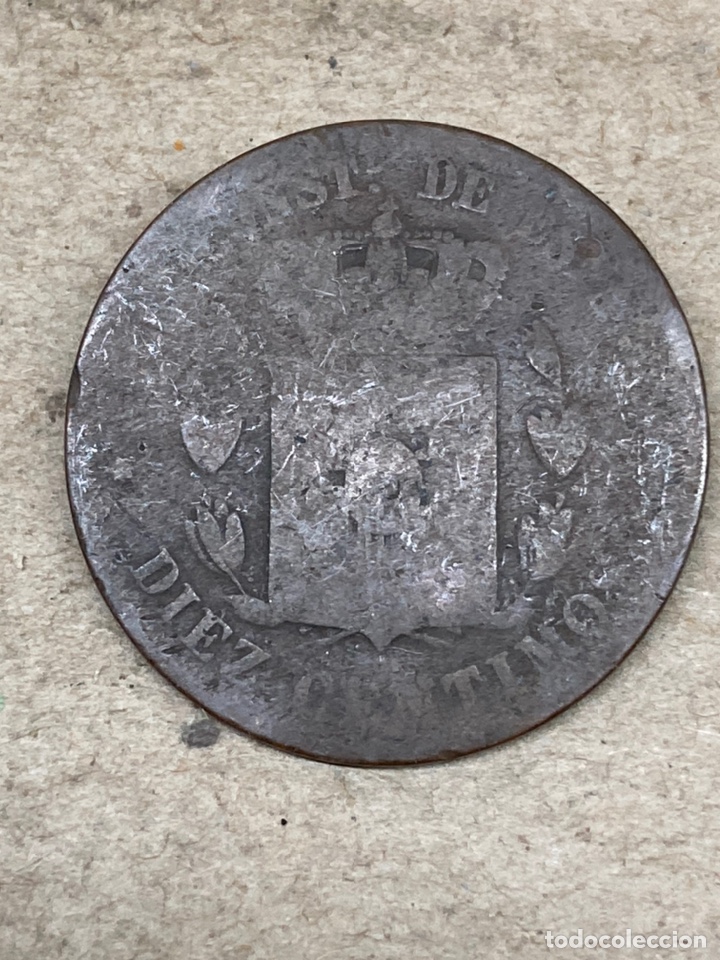 Monedas de Espa&ntilde;a: Moneda diez c&eacute;ntimos 1873 - Foto 2