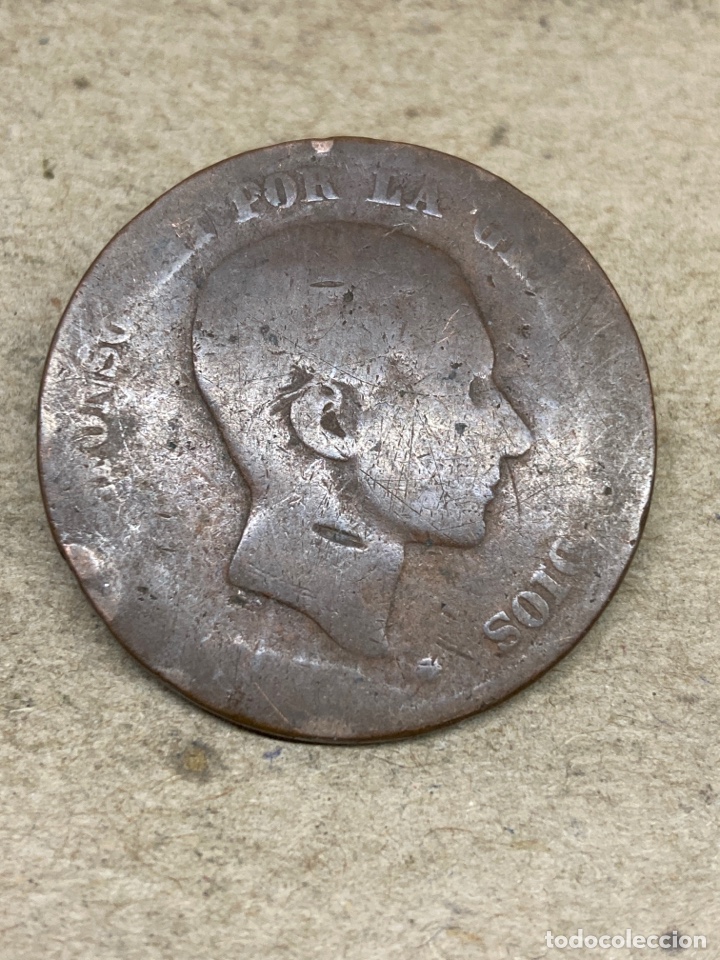 Monedas de Espa&ntilde;a: Moneda diez c&eacute;ntimos a&ntilde;o 1870 - Foto 2