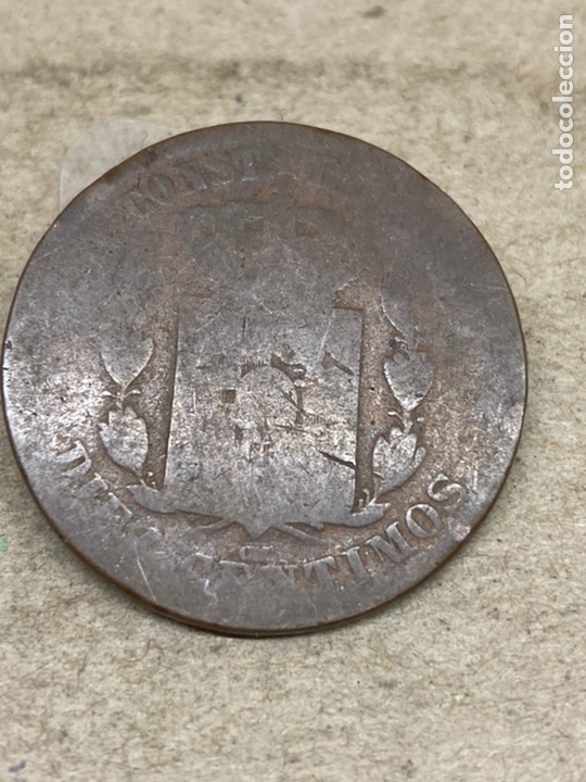 Monedas de Espa&ntilde;a: Moneda diez c&eacute;ntimos a&ntilde;o 1870 - Foto 1