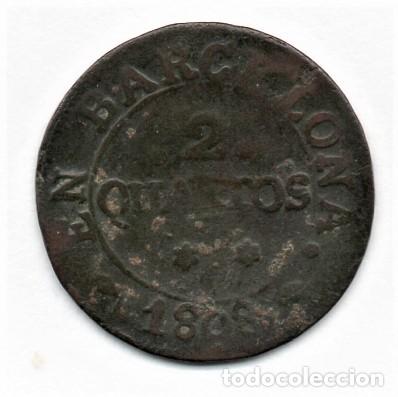 Monedas de Espa&ntilde;a: 2 Quartos de 1808 de Jose Napoleon - Foto 1