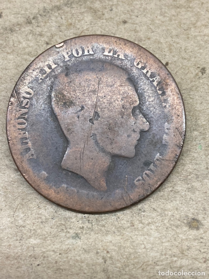 Monedas de Espa&ntilde;a: Moneda de diez c&eacute;ntimos 1870 - Foto 2