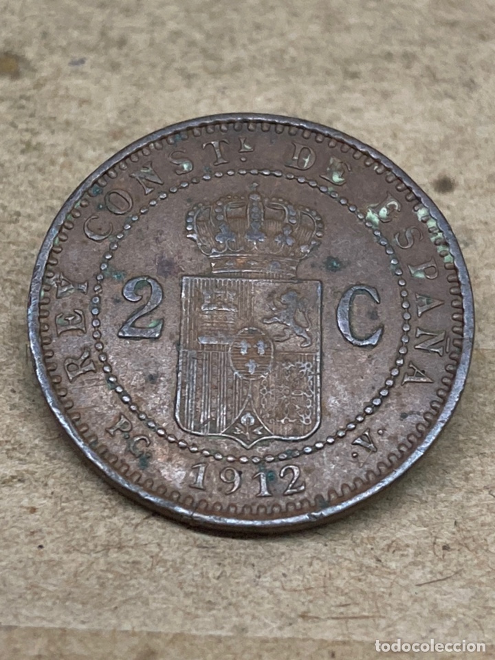 Monedas de Espa&ntilde;a: Moneda de 2 c&eacute;ntimos 1912 - Foto 1