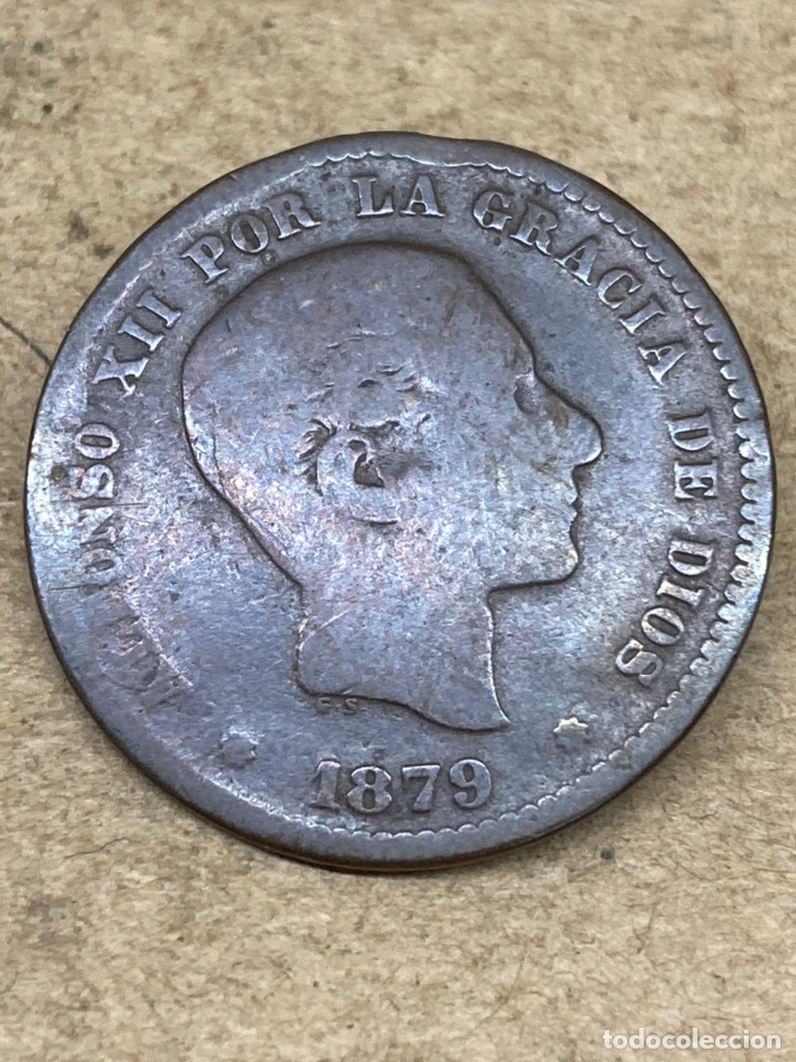 Monedas de Espa&ntilde;a: Moneda cinco c&eacute;ntimos 1879 - Foto 1