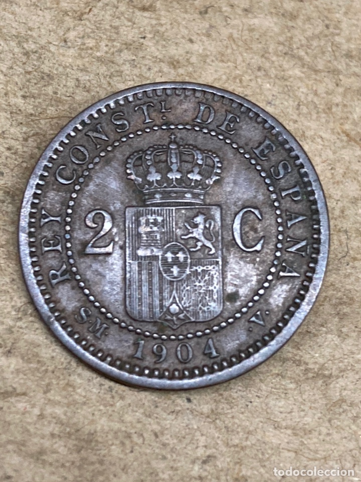 Monedas de Espa&ntilde;a: Moneda 2 c&eacute;ntimos 1904 - Foto 2