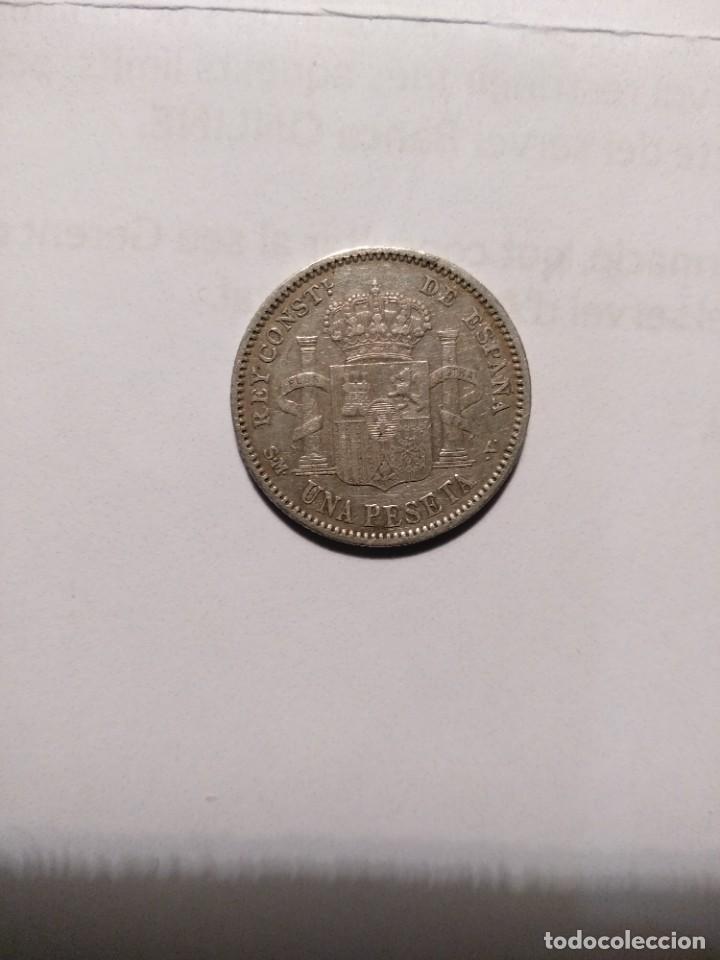 Monedas de Espa&ntilde;a: Alfonso XIII-1 pta.plata 1904 - Foto 2