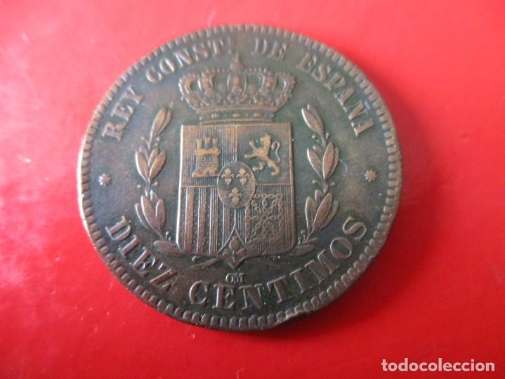Monedas de Espa&ntilde;a: Alfonso XII. 10 centimos. 1879 - Foto 2