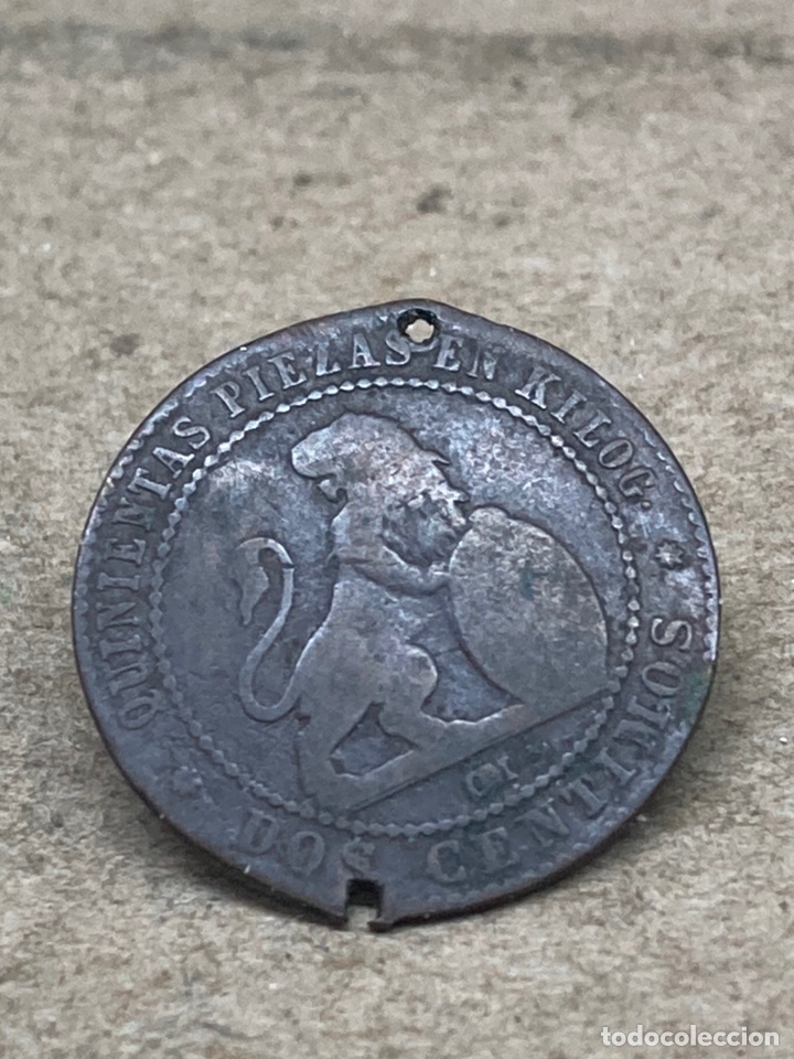 Monedas de Espa&ntilde;a: Moneda dos c&eacute;ntimos 1870 - Foto 2