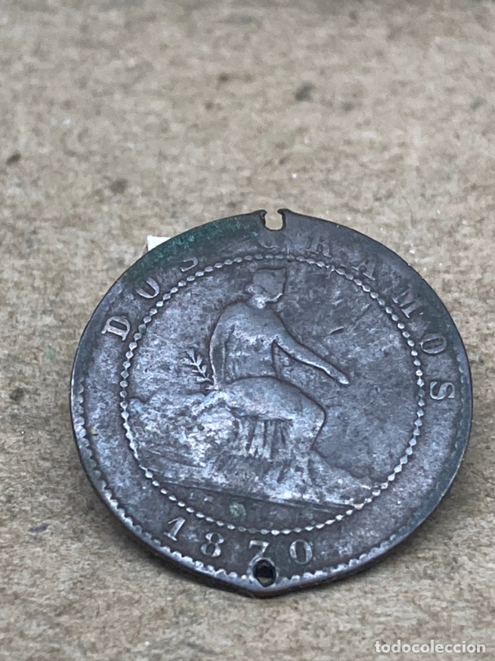 Monedas de Espa&ntilde;a: Moneda dos c&eacute;ntimos 1870 - Foto 1