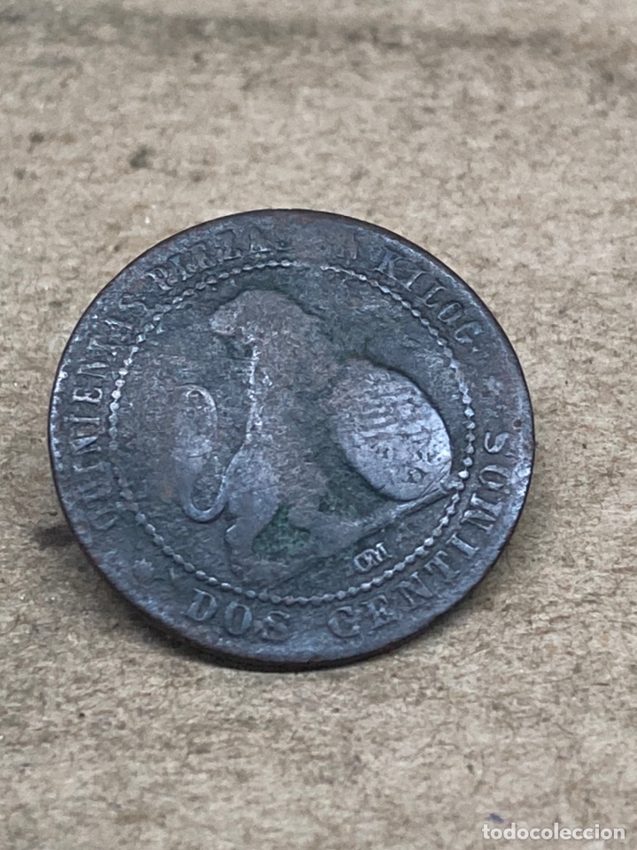 Monedas de Espa&ntilde;a: Moneda dos c&eacute;ntimos 1870 - Foto 2