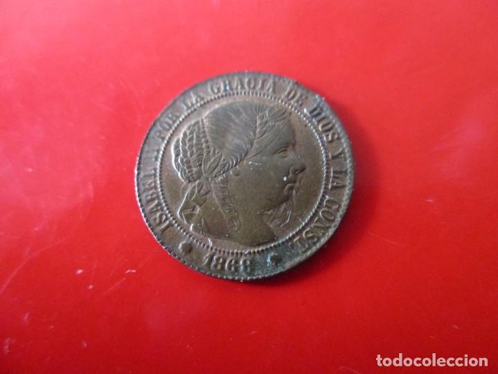 Monedas de Espa&ntilde;a: Isabel II. 1/2 centimo de escudo 1868 Barcelona - Foto 1