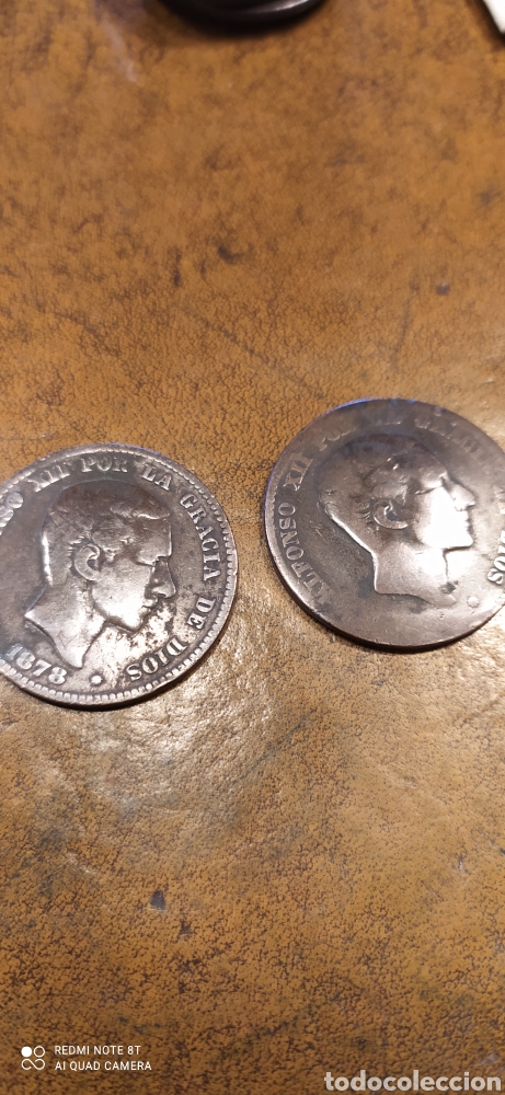 Monedas de Espa&ntilde;a: 2 de 10 cent Alfonso XII - Foto 1