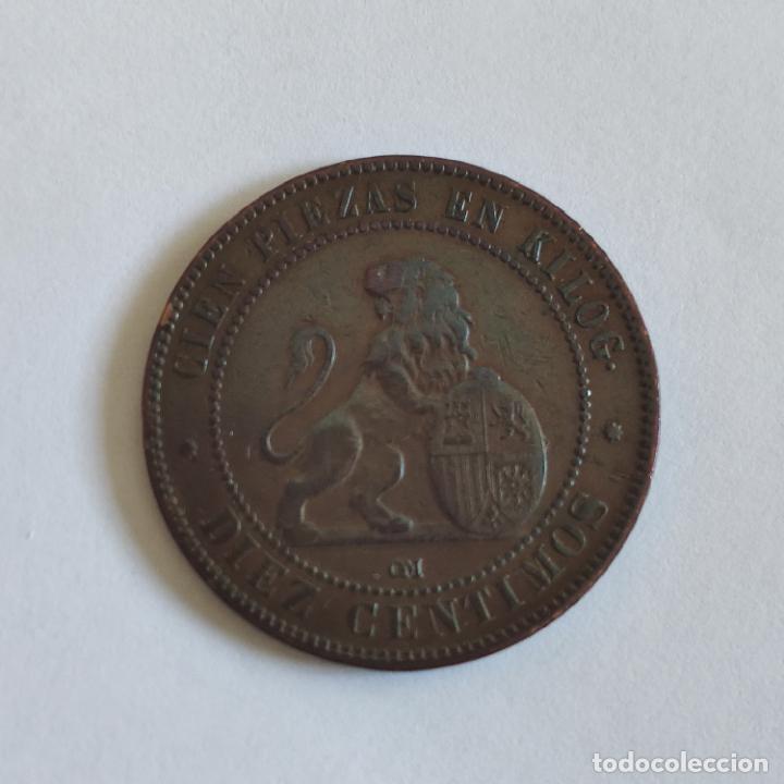 Monedas de Espa&ntilde;a: MONEDA DE 10 CENTIMOS DEL GOBIERNO PROVISIONAL. 1870. ORIGINAL. - Foto 1