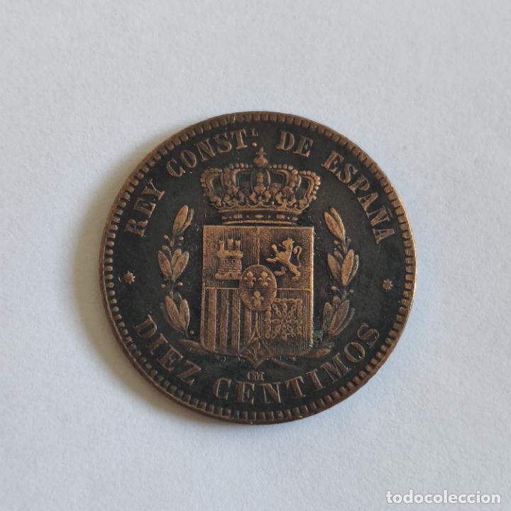 Monedas de Espa&ntilde;a: MONEDA DE 10 CENTIMOS DE ALFONSO XII. 1879. ORIGINAL. - Foto 2