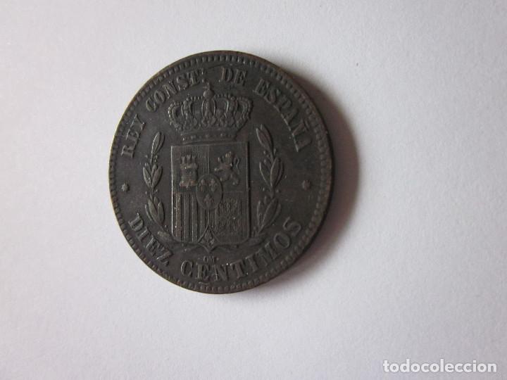 Monedas de Espa&ntilde;a: Diez C&eacute;ntimos de Alfonso XII. 1878. Excelentes. - Foto 2