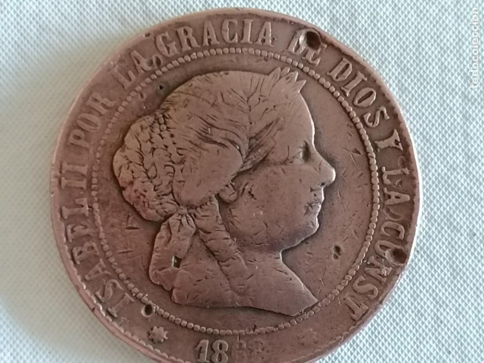 Monedas de Espa&ntilde;a: MONEDA DE 5 C&Eacute;NTIMOS DE ESCUDO. ISABEL II 1868 - Foto 1