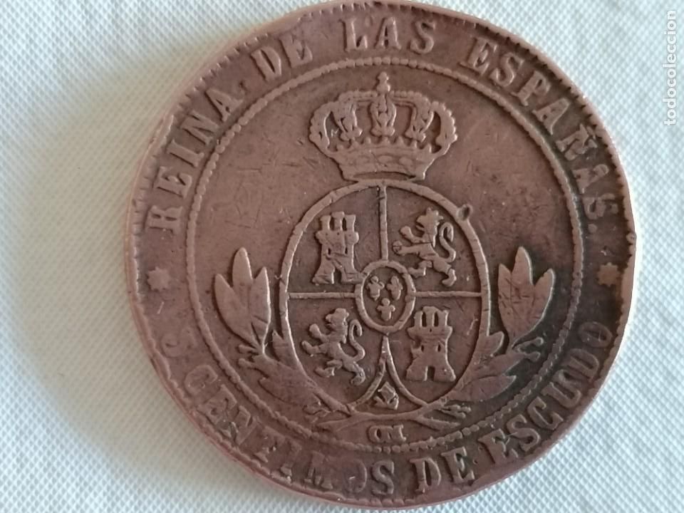 Monedas de Espa&ntilde;a: MONEDA DE 5 C&Eacute;NTIMOS DE ESCUDO. ISABEL II 1868 - Foto 2