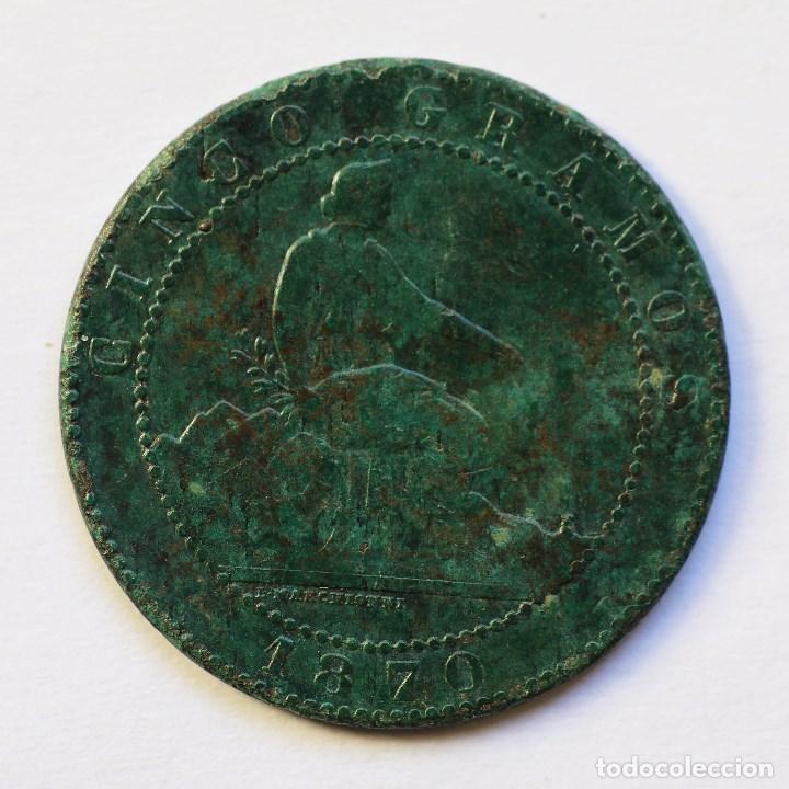 Monedas de Espa&ntilde;a: 5 CENTIMOS GOBIERNO PROVISIONAL 1870 - Foto 1