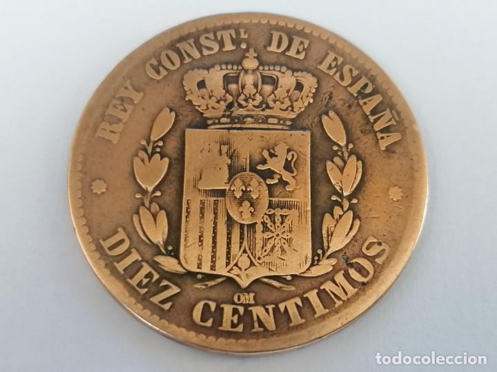 Monedas de Espa&ntilde;a: DOS MONEDAS 10 C&Eacute;NTIMOS ALFONSO XII 1878 - Foto 2