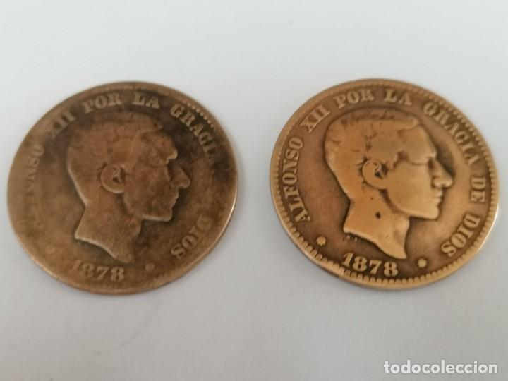 Monedas de Espa&ntilde;a: DOS MONEDAS 10 C&Eacute;NTIMOS ALFONSO XII 1878 - Foto 5