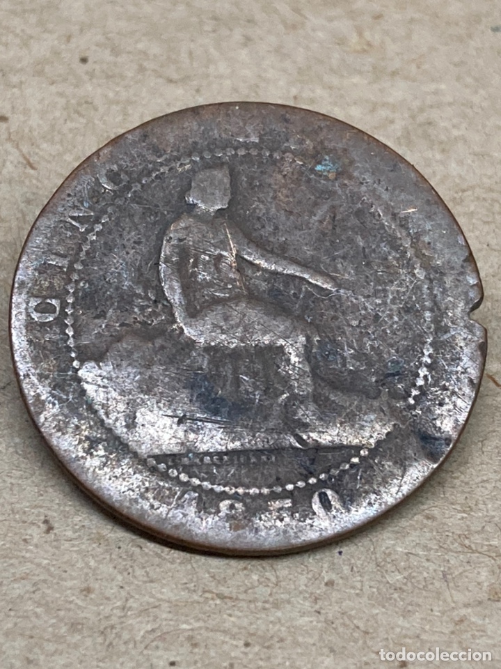 Monedas de Espa&ntilde;a: Moneda de plata cinco c&eacute;ntimos 1870 - Foto 1