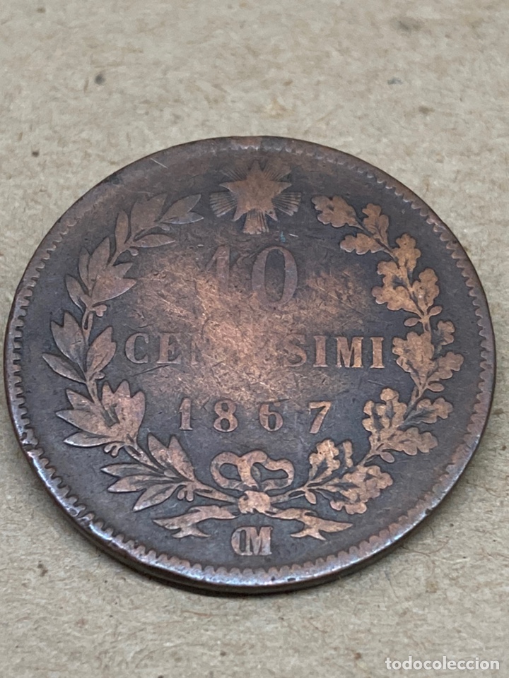 Monedas de Espa&ntilde;a: Moneda 10 c&eacute;ntimi 1867 - Foto 2