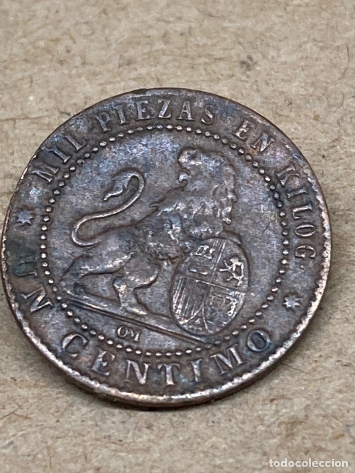 Monedas de Espa&ntilde;a: Moneda de 1 c&eacute;ntimo 1870 - Foto 1
