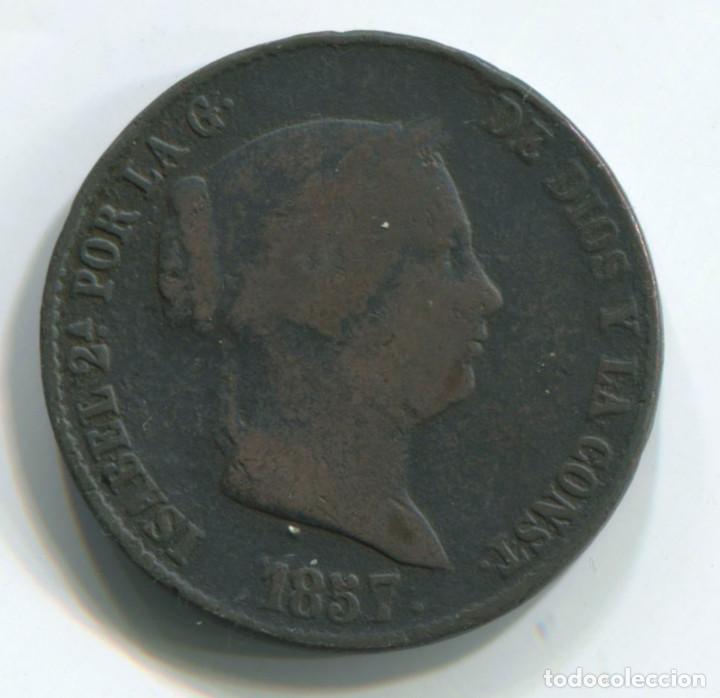 Monedas de Espa&ntilde;a: Isabel II. 25 centimos de real, 1857, Segovia. - Foto 1