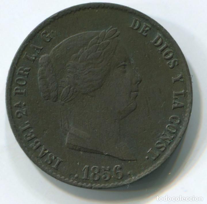 Monedas de Espa&ntilde;a: Isabel II. 25 centimos de real, 1856, Segovia. - Foto 2